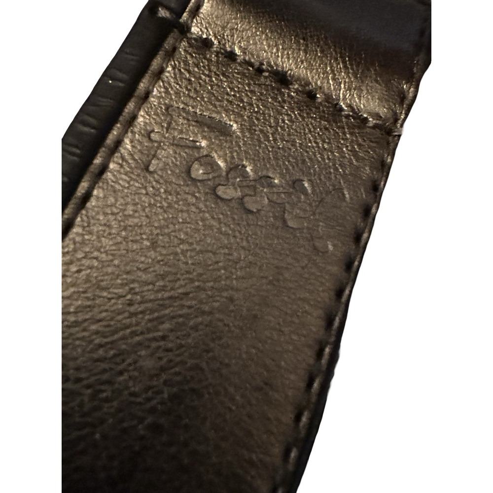 Fossil Leather Belt Women's Large Brown Metallic Gold Boho Round Buckle Retro - Picture 13 of 13